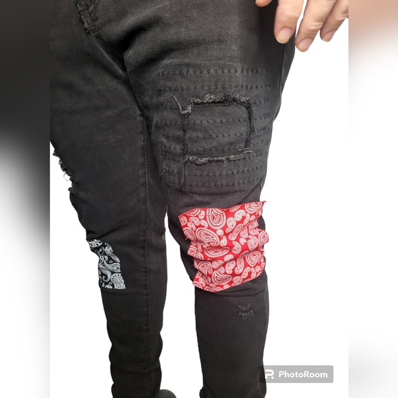 TR Premium Men's Skinny Ripped Jeans - Picture 4 of 16